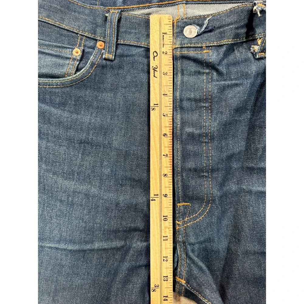 Levi's 501 Jeans Mens 36x30 Blue Denim Red Tab High Rise Button Fly Straight Leg